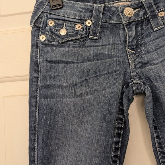 True Religion Women's Jeans  Skinny Flap Pocket Denim Sz 24 Blue . - Picture 3 of 15